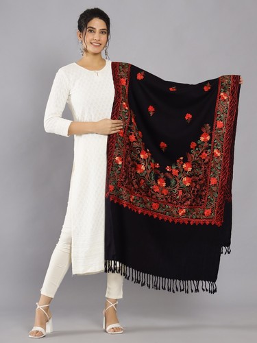 Black indian wool - black,